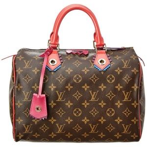 Louis Vuitton Speedy Handbag Limited Edition Totem Monogram Canvas 30